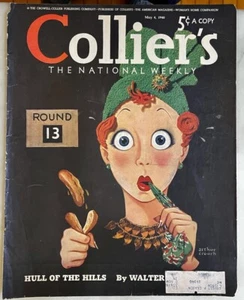 Collier's - May 4, 1940 - Cover Only - Woman at the fights, Arthur Crouch art - Imagen 1 de 1