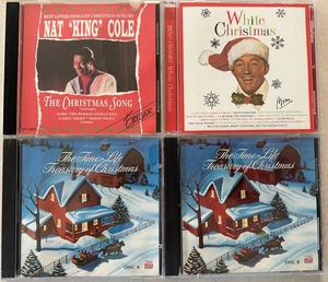 Christmas 4 CD LOT- Nat King Cole - Bing Crosby - Judy Garland - Elvis Presley - Picture 1 of 2