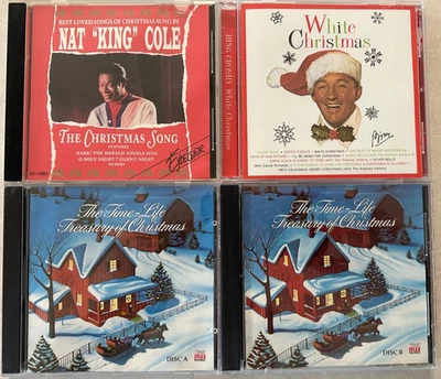 Christmas 4 CD LOT- Nat King Cole - Bing Crosby - Judy Garland - Elvis Presley - Image 1 of 2