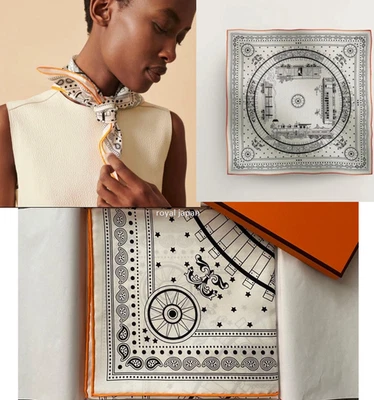 Unused w/box HERMES Carre 55 ALL ABOARD ! Silk Scarf Bandana 55cm/  US duty free - Image 1 of 4