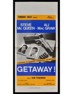 Getaway Poster Sam Peckinpah Steve McQueen Ali MacGraw Robber B344 - Picture 1 of 1