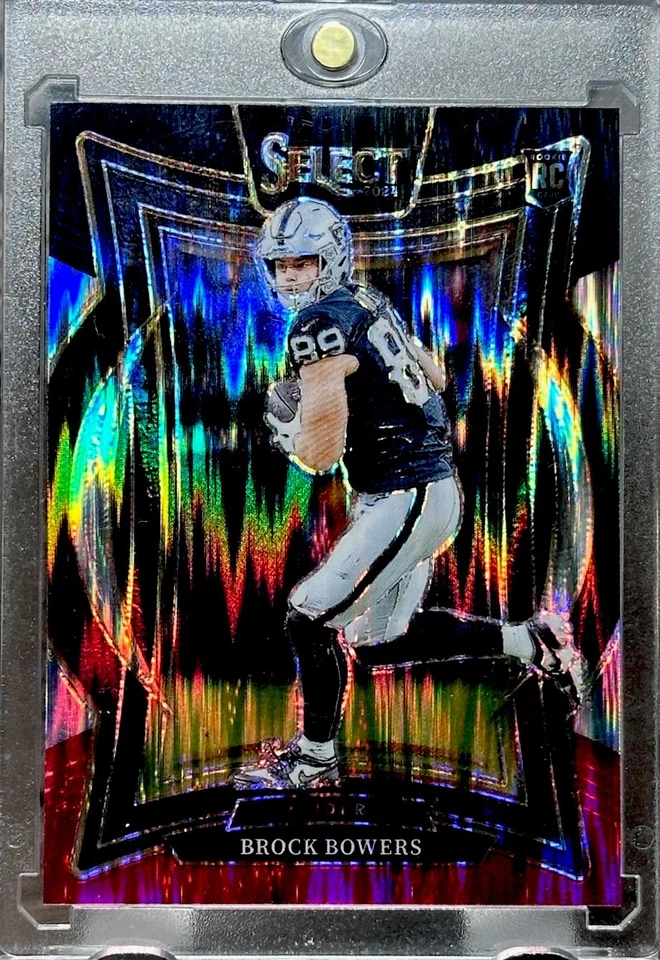 Brock Bowers RARE ROOKIE RC SHOCK REFRACTOR PRIZM INVESTMENT CARD RAIDERS MINT - Image 1 of 4