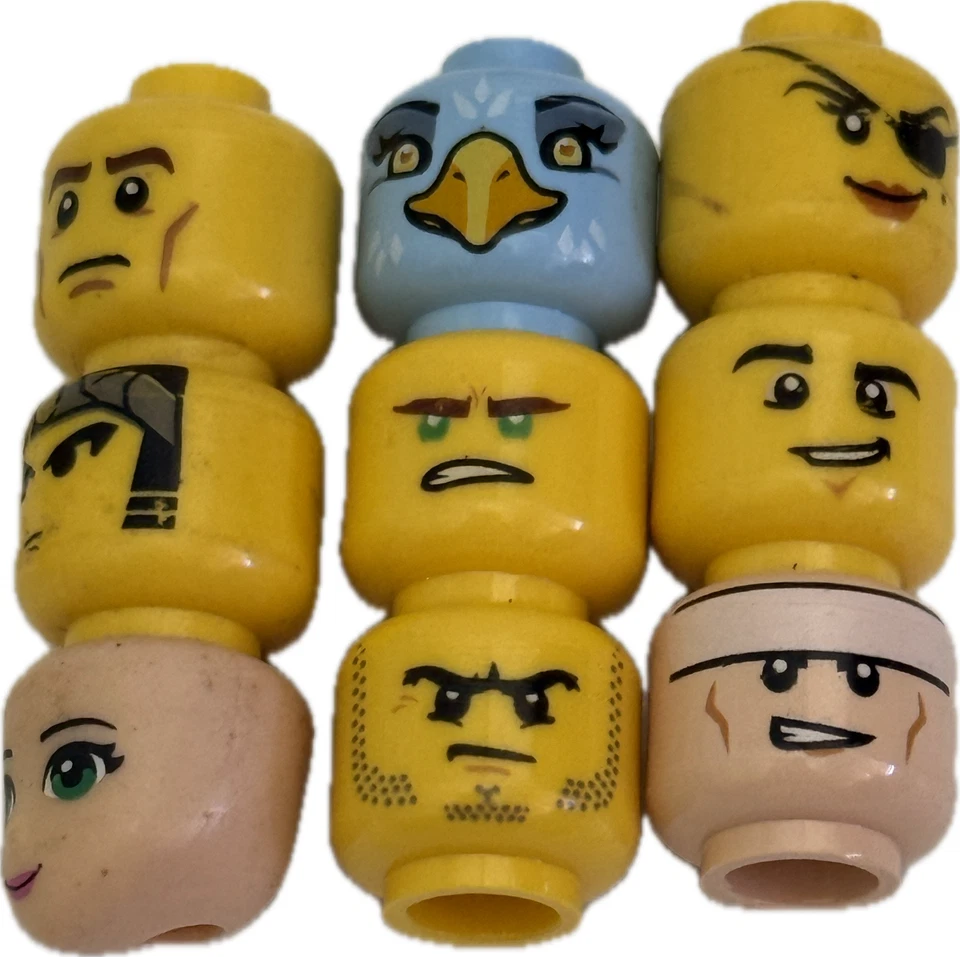 LEGO LEGO😊🌟 BULK LOT  minifigure HEADS  BOYS GIRLS CHILDREN ADULT TOYS-/ - Image 1 of 1