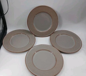 (Set Of 4) Vintage Purple Gold Jaclyn Smith Today Dinnerware 11.25" Dinner Plate - Picture 1 of 9