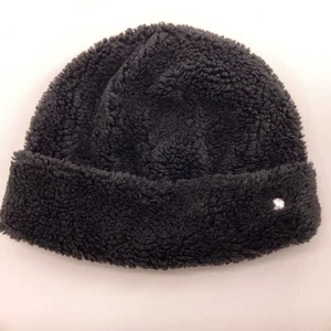 Cole Hann Black High Pile Fleece Round Top Winter Hat - Picture 1 of 8