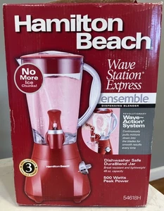 Licuadora dispensadora exprés de estación Wave Beach Wave de Hamilton roja nueva 54618 - Imagen 1 de 16