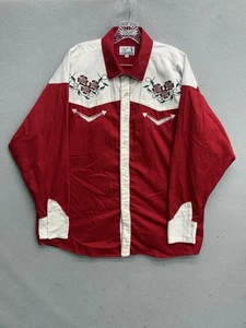 Vintage Panhandle Slim Rockabilly Western Hemd Pearl Snap bestickt Herren Gr. XL - Bild 1 von 12