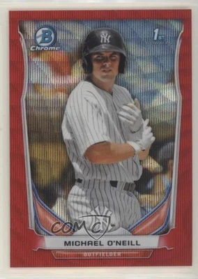 2014 Bowman Chrome Prospects Red Wave Refractor /25 Michael O'Neill #BCP48 - Image 1 of 2