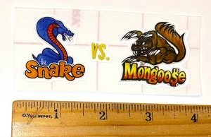 HOT WHEELS Mongoose vs Snake NHRA Individual Logo Sticker Decal Set - Picture 1 of 2