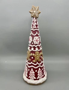 Red Gingerbread Tree 14” - Picture 1 of 5