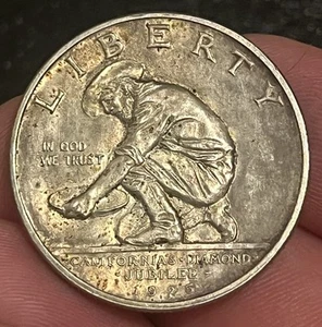 1925-S California Jubilee HALF Dollar AU-UNC Natural & Original Old U.S. Commem. - Picture 1 of 2