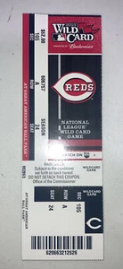 2013 Cincinnati Reds Vs Pittsburgh Pirates Game Day ticket Stub. NL Wild Card - Picture 1 of 1