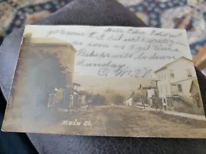 ORIGINAL RPPC HAUPTSTRASSE ZALESKI OHIO ECHTES FOTO POSTKARTE - Bild 1 von 2
