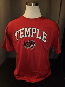 OFFICIALLY LICENSED NCAA COLLEGE TEMPLE UNIVERSITY OWLS LOGO T-SHIRT - Picture 1 of 2