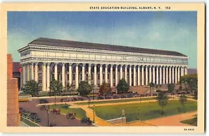 State Education Building, Albany, New York - 1933 Stagno Cartolina Lino - Foto 1 di 2