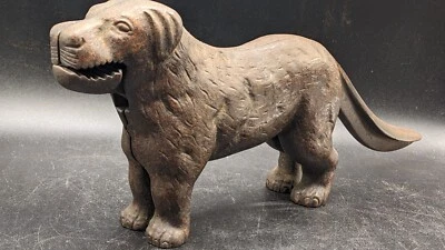 RARE ANTIQUE 1920s Cast Iron Copper Plating DOG NUTCRACKER .PATENT 273480 (1926) - Image 1 of 4
