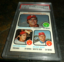 💥 1973 OPC #66 VICTORY Leaders Steve Carlton Gaylord Perry HOF MINT PSA 9