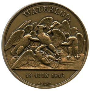 FRANKREICH 1815 SCHLACHT VON WATERLOO NAPOLEON BRONZE MODERN RESTRIKE MEDAILLE 41MM 49G - Bild 1 von 4