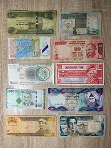 World Paper Money Lot of 10 Assorted Banknotes Mixed World Foreign Currency - Picture 1 of 2