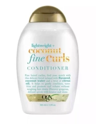 Paquete de 4 acondicionadores OGX ligeros + rizos finos de coco 13 oz cada 52 oz en total Foto 1 de 2