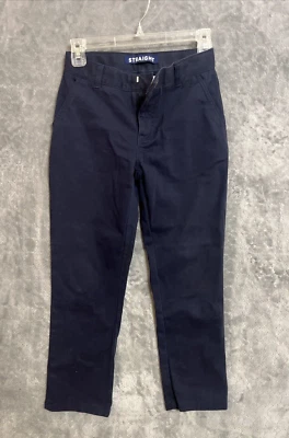 Pantalón de pierna recta French Toast para niñas - talla 12 (cintura 26) - azul marino Foto 1 de 4