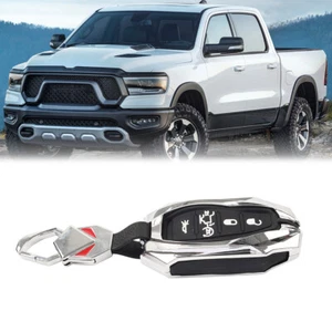 Remote Key Shell Case For Dodge Ram 1500 Pickup 2019-2023 Silver - Picture 1 of 12