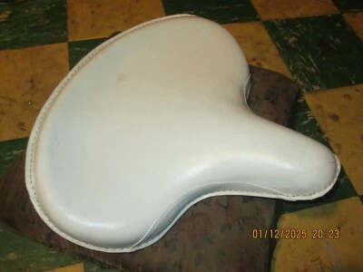 Harley Knucklehead Panhead cabeza plana cabeza de pala blanco asiento individual Foto 1 de 4