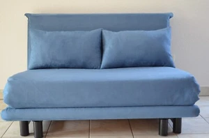 Ligne Roset Multy 2 Schlafsofa in Microfaser Babyblau mit Bultex Matratze ! - Bild 1 von 12