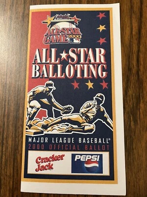 2000 Baseball All Star Ballot - Pepsi & Cracker Jack W/Yankees Jeter Posada