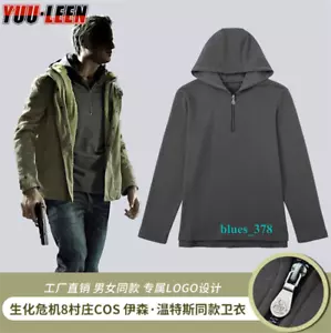 Resident Evil 8 Ethan Winters Hoodie Mens Cosplay Costume Cotton Sweatershirt - Picture 1 of 12