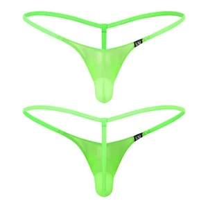 Mens Thong Sheer T-Back Erotic G-String Bikini Panties Nightwear Underwear Mesh - Picture 1 of 48