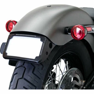 Matrícula Cycle Visions FXFB negra curva señal resbaladiza 2018-19 Harley FXFB - Imagen 1 de 1
