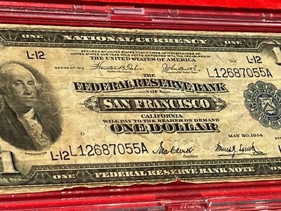 1918 ($1) ONE DOLLAR FEDERAL RESERVE LARGE BANK NOTE OF SAN FRANCISCO - Image 1 of 2