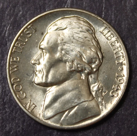 1943 D Jefferson Nickel 5.8 Steps Choice BU Specks.................Lot 9796 Cover