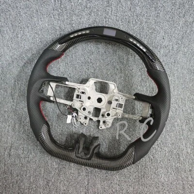 LED RPM Carbon Fiber Steering Wheel Fits Ford Mustang GT S550 15-17 None-Heated - Image 1 of 4