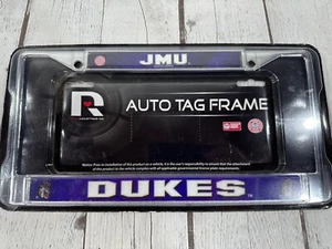 James Madison University JMU Dukes Stainless Steel License Plate Frame Cover NEW - Picture 1 of 5