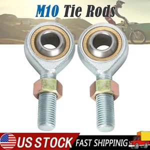 Pair M10 10mm Steering Tie Rod End Ball Joint Bearing For ATV Quad Motorcycles - Bild 1 von 12