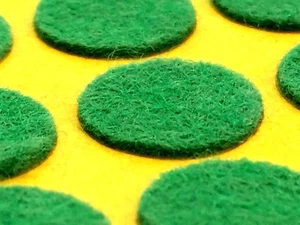 FELT PADS mixed 13mm & 20mm self adhesive green round ornament sticky pad (496) - Picture 1 of 5