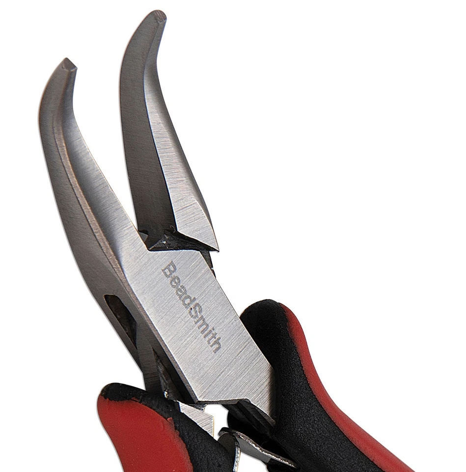 1 BeadSmith Ergonomic Super Fine Bent Nose Chain Pliers to Create Loops & Bends - Image 1 of 4