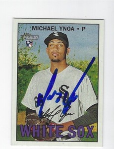 Autographed Michael Ynoa Chicago White Sox 2016 Topps Heritage Card #632