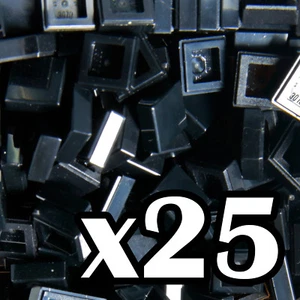 NEW LEGO - TILES - 1 x 1 - Black tile x 25 - smooth flat tiled 1x1 - Picture 1 of 1