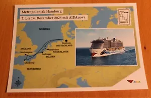 Bild Foto AK AIDA AIDAnova Reiseroute Metropolen Europa's - 07.12.24 - 14.12.24 - Bild 1 von 1