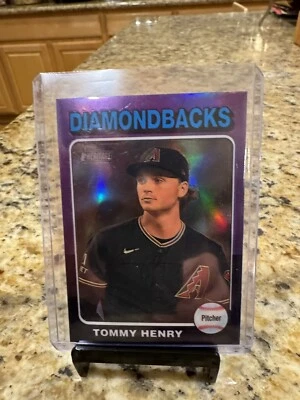 2024 Topps Heritage #90 Tommy Henry SP Purple Refractor Hot Box🔥🔥🔥 - Image 1 of 2