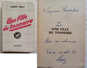 C1 Albert PARAZ UNE FILLE DU TONNERRE EO 1952 DEDICATION shipping SIGNED - Picture 1 of 2