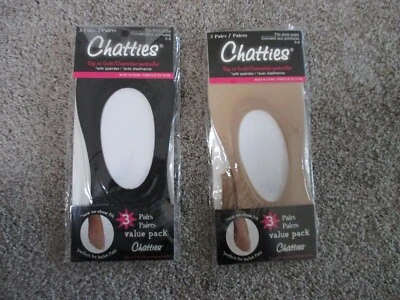 Lote de 2, CALCETINES CHATTIES SIN CORDONES PARA MUJER 5-9, Tostado y Negro, Total de 6 Pares Foto 1 de 2