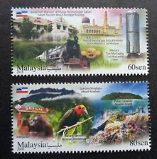 *FREE SHIP Malaysia Tourist Sabah 2018 Mosque Train Coral Islands (stamp) MNH