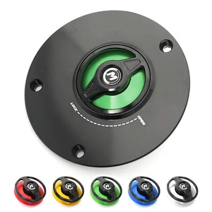Green REVO-B Quick Lock Fuel Cap For ER-6N 06 07 08 09 10 11 12 13 14 15 16 - Picture 1 of 5