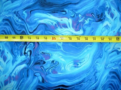 Midnight Run Horse Blues Vibrant Hues D1432 tt Durable Cotton Fabric 34 1/2" END - Image 1 of 2