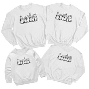 Family Bunny Pots Happy Easter Sweatshirt Jumper Festival Holiday Party #ED - Picture 1 of 27