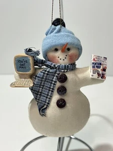 VTG Snowman Christmas Ornament You got Mail PC Magazine - Picture 1 of 9